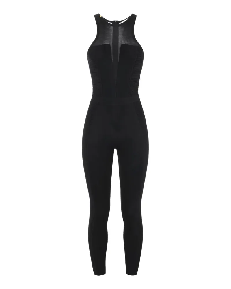 Elisabetta Franchi Gestrickter Jumpsuit - Schwarz Schwarz