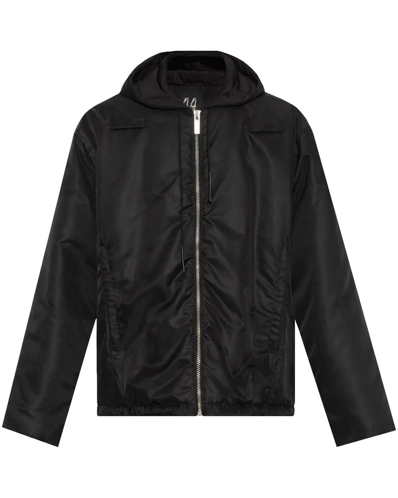 44 LABEL GROUP Kapuzenjacke mit Reißverschluss - Schwarz Schwarz