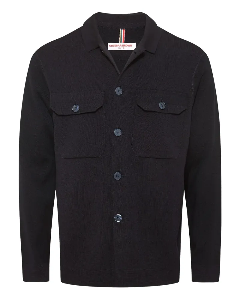 Orlebar Brown Brigg Hemdjacke mit Knöpfen - Blau Blau