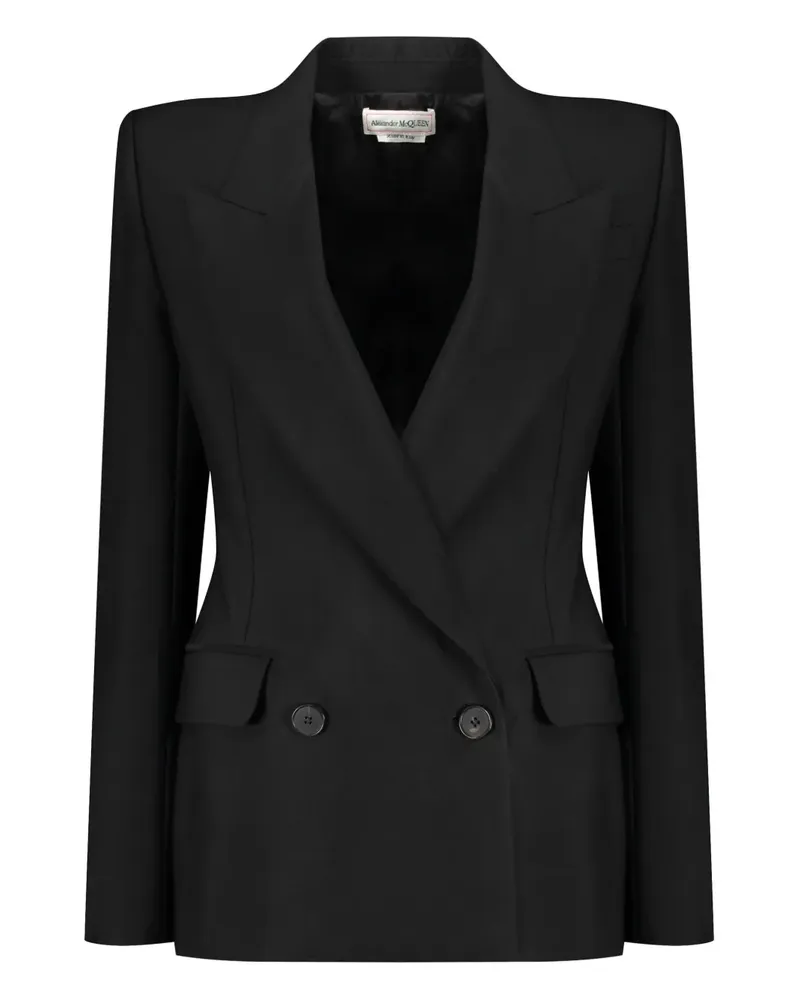 Alexander McQueen Doppelreihiger Blazer - Schwarz Schwarz