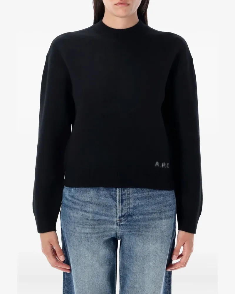 A.P.C. Esther Pullover mit Logo - Schwarz Schwarz