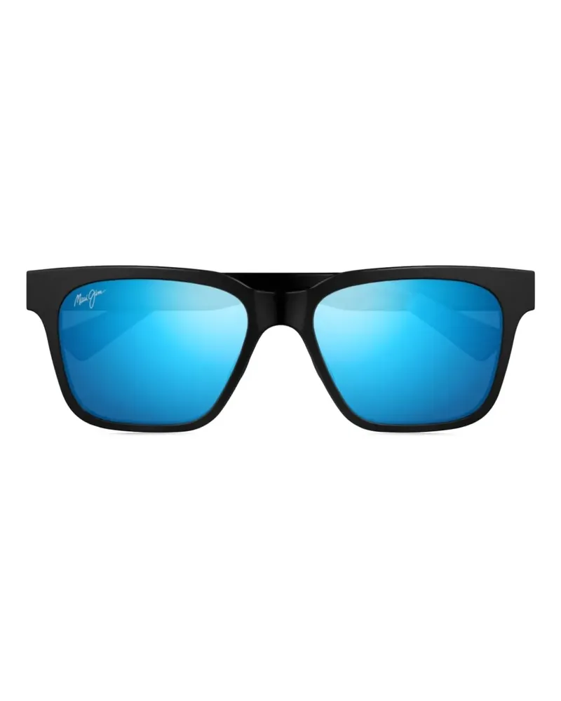 Maui Jim Punikai Sonnenbrille mit eckigem Gestell - Schwarz Schwarz