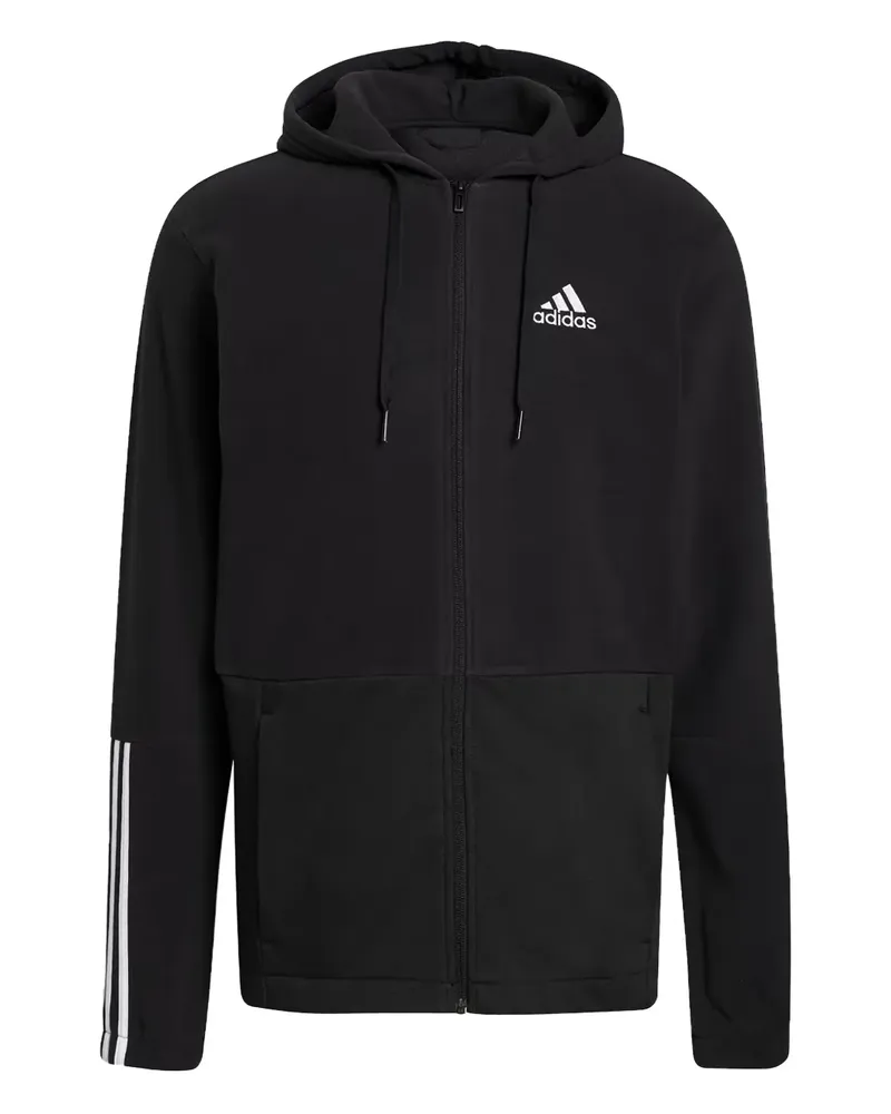adidas Essentials Kapuzenjacke mit Riesen-Logo - Schwarz Schwarz