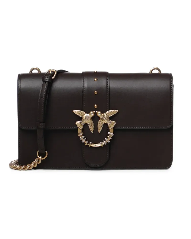 Pinko medium Love Bag stud-embellished crossbody bag - Braun Braun