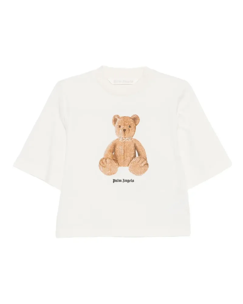 Palm Angels T-Shirt mit Bären-Print - Weiß Weiß