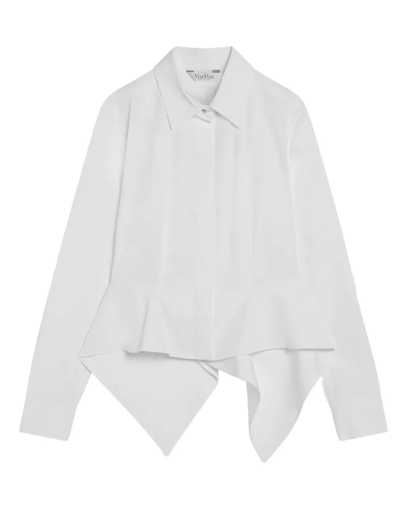 Max Mara Hemd mit Logo-Knöpfen - Weiß Weiß