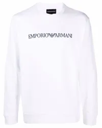 Emporio Armani Sweatshirt mit Logo-Print Weiß