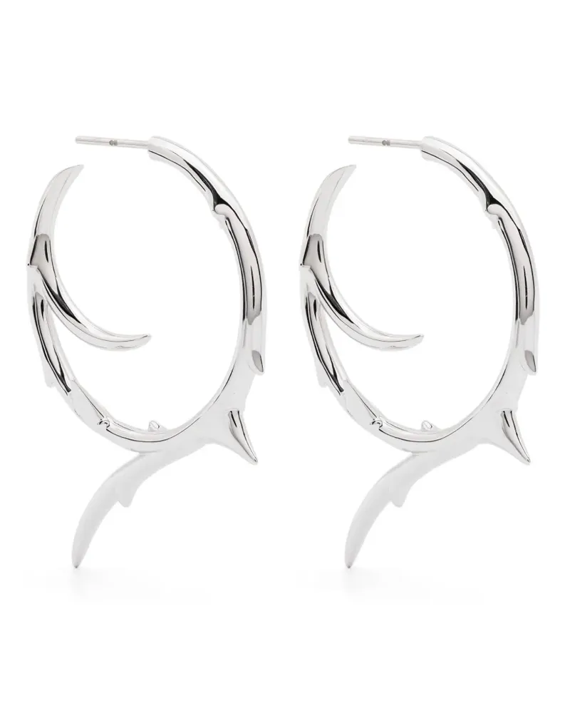 Shaun Leane large Rose Thorn hoop earrings - Silber Silber