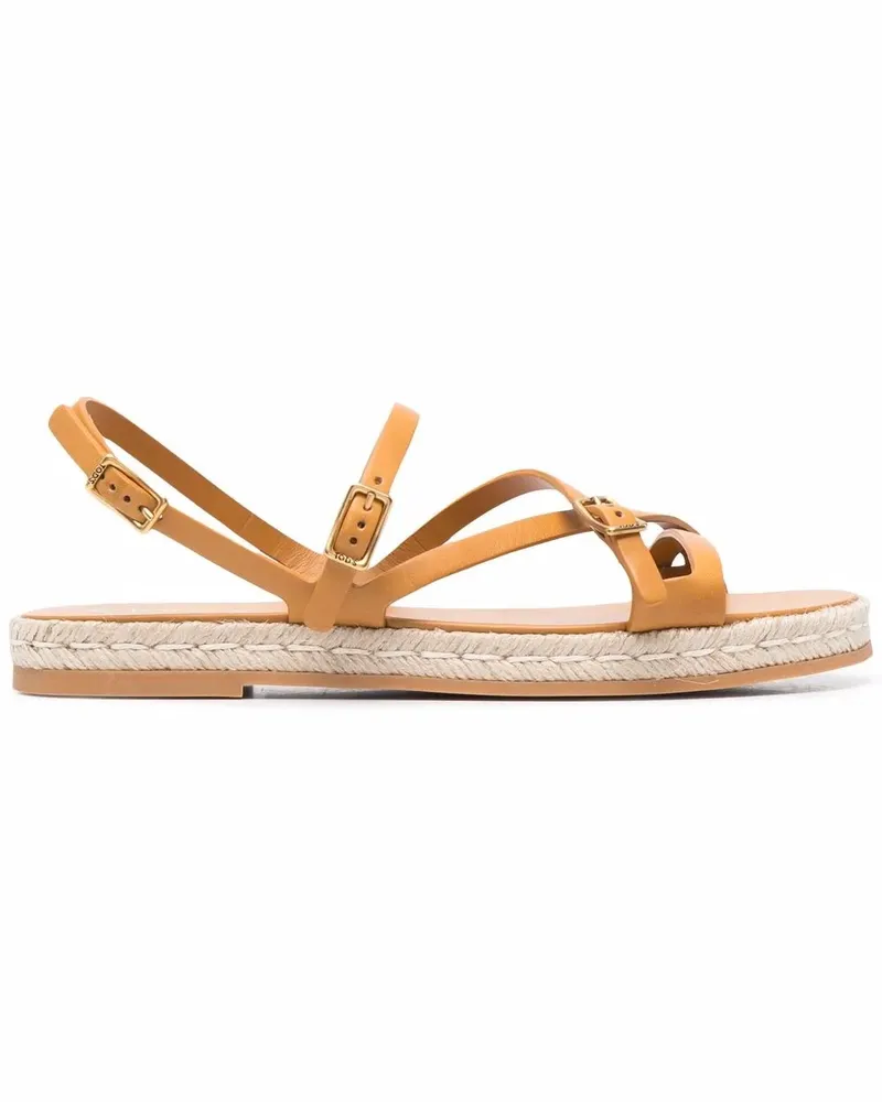 TOD'S Sandalen mit Bastsohle - Braun Braun