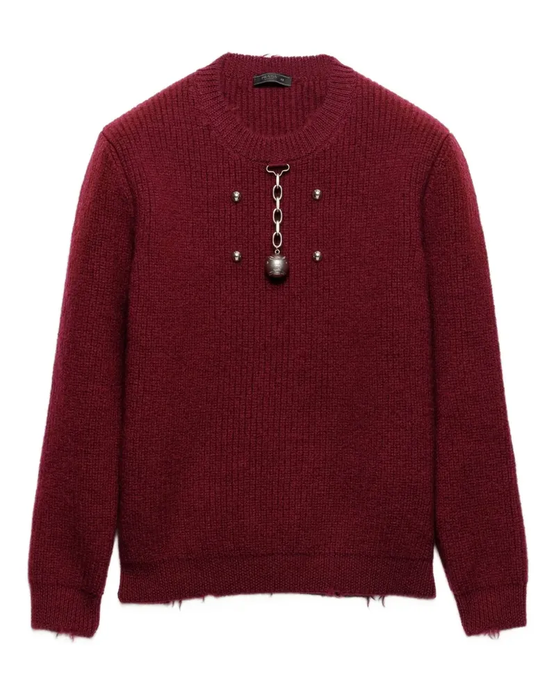 Prada Pullover mit rundem Ausschnitt - Rot Rot
