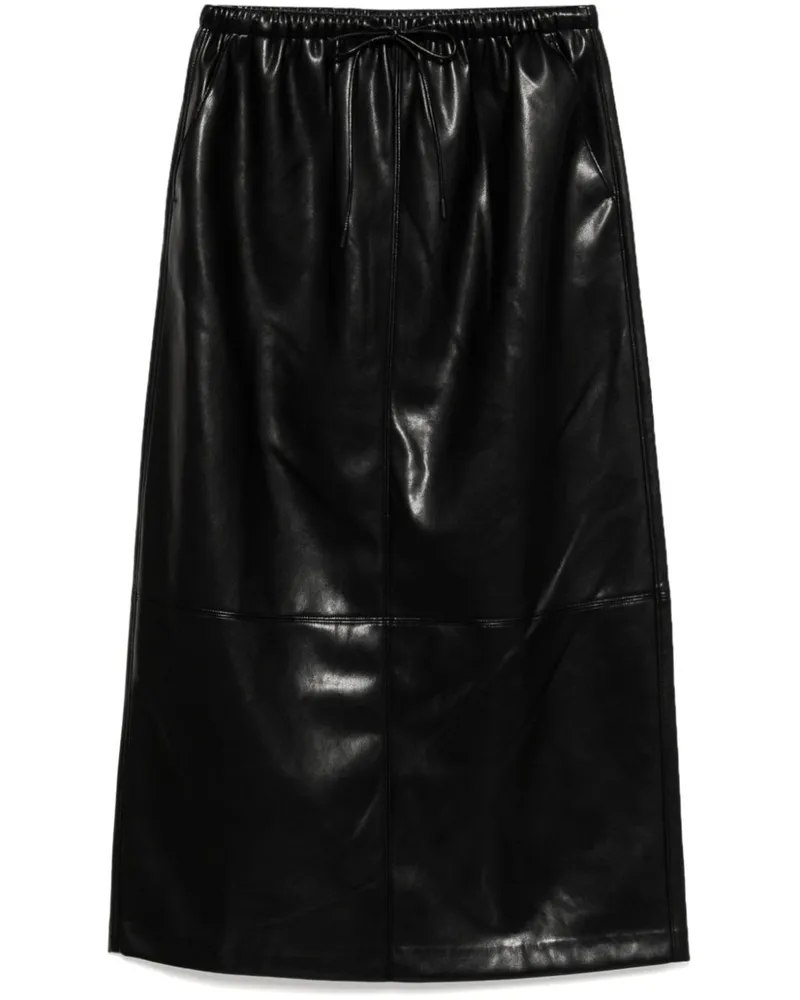 b+ab Rock aus Faux-Leder - Schwarz Schwarz