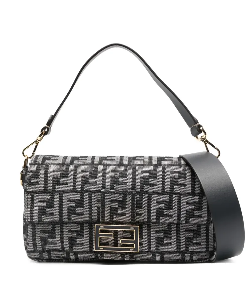 Fendi Baguette logo tote bag - Schwarz Schwarz