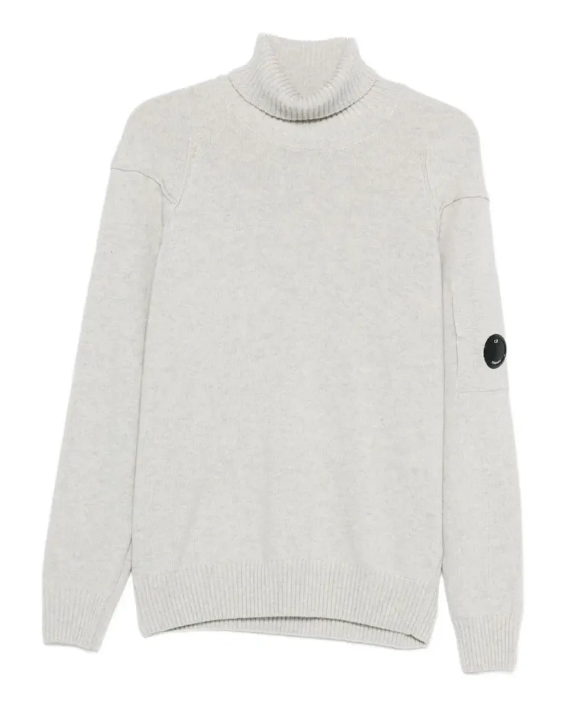 C.P. Company Rollkragenpullover mit Linsen-Detail - Grau Grau