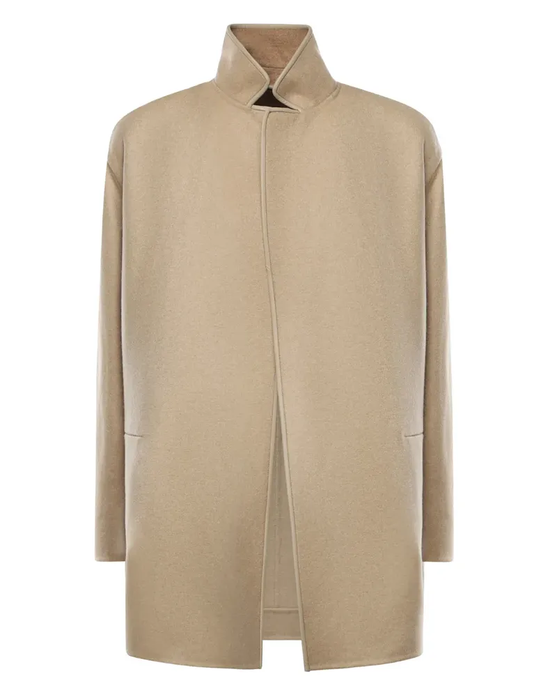 Loro Piana stand-collar reversible coat - Braun Braun