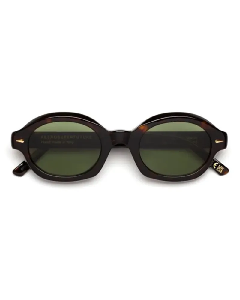 RETROSUPERFUTURE Sonnenbrille mit rundem Gestell - Braun Braun