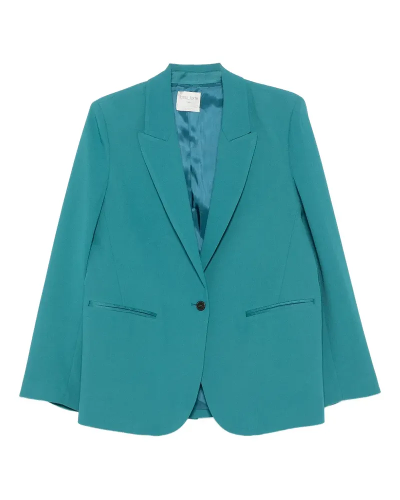 forte_forte single-breasted notched-lapels jacket - Blau Blau