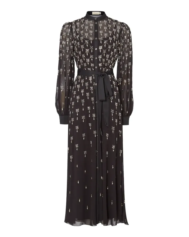 Temperley London Geknöpftes Maxikleid mit Verzierung - Schwarz Schwarz