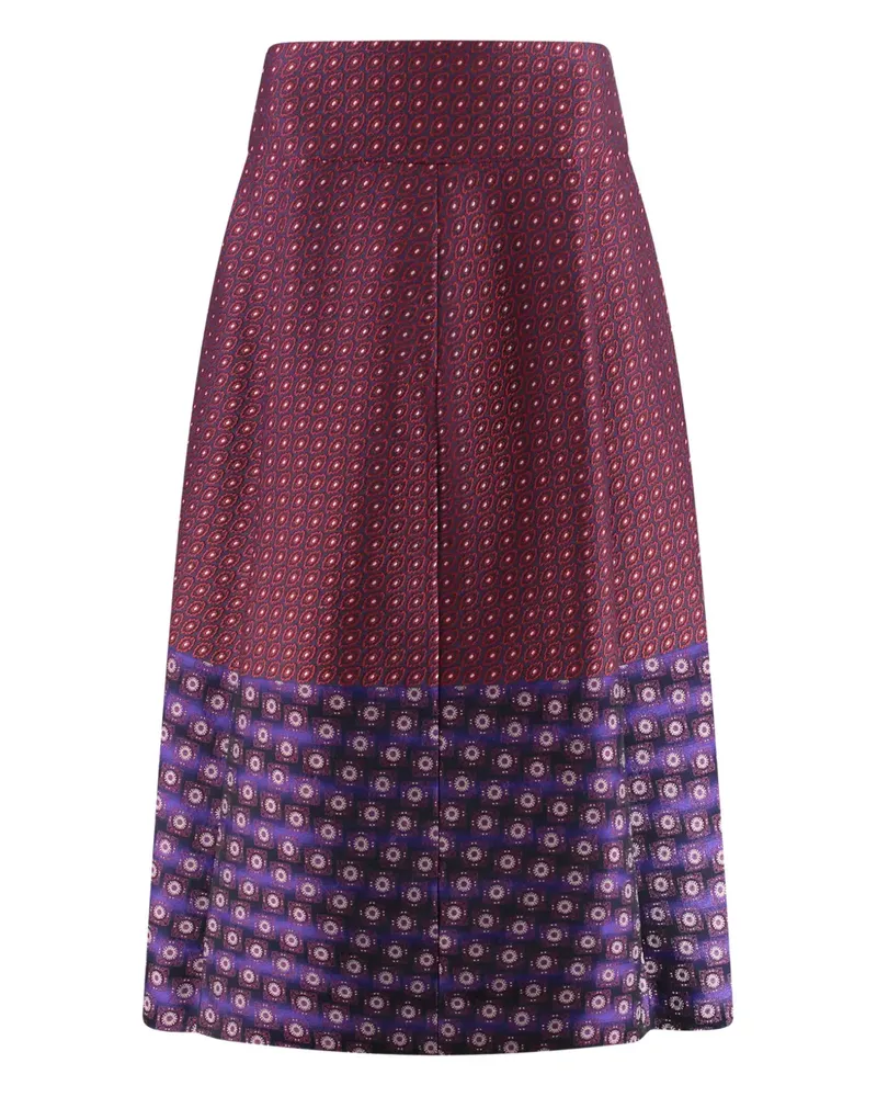 Etro patterned pleated skirt - Rot Rot