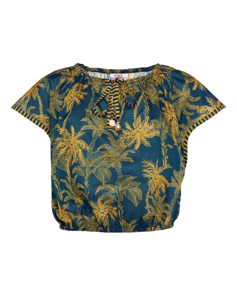 Eres Oberteil mit Kroko-Palmen-Print - Blau Blau
