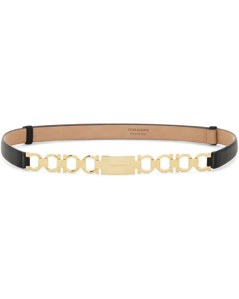 Ferragamo Erweiterbarer Gancini Bijoux-Gürtel - Schwarz Schwarz