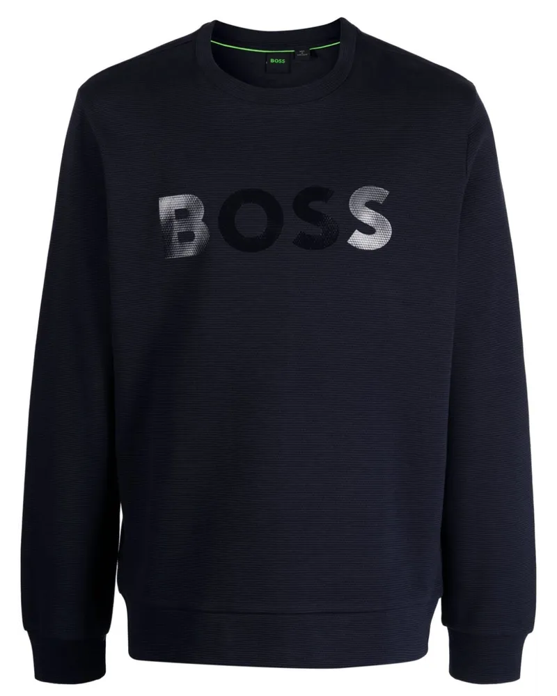 HUGO BOSS Sweatshirt mit Spiegel-Effekt - Blau Blau