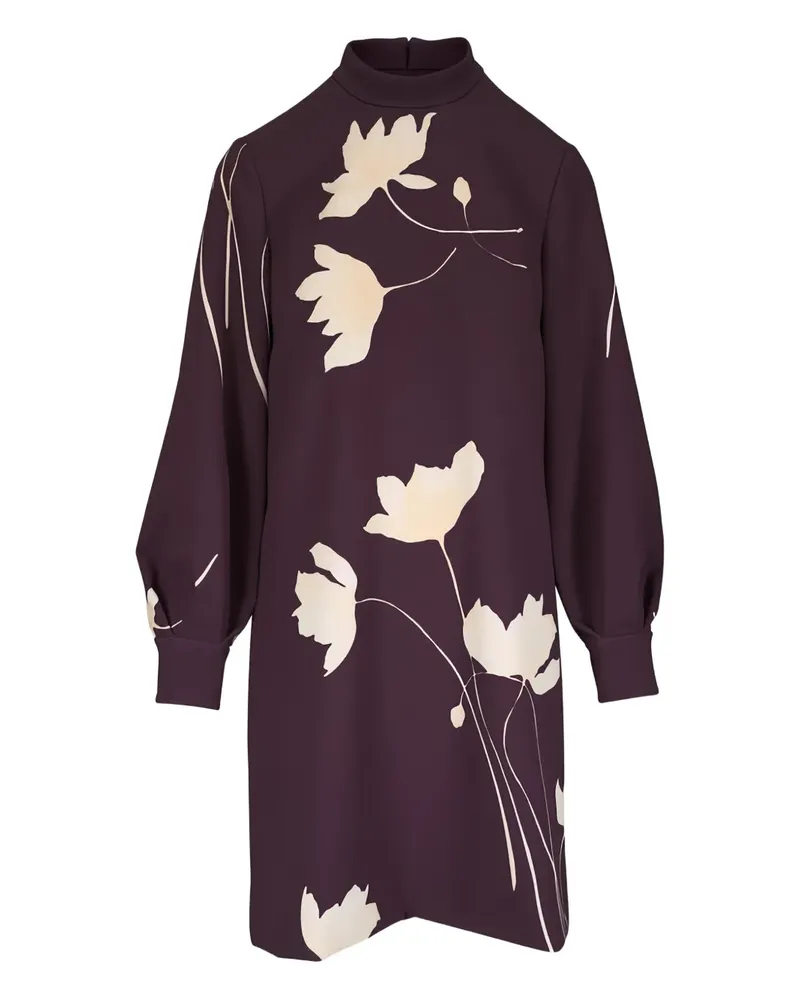 Lela Rose Minikleid mit Blumen-Print - Violett Violett