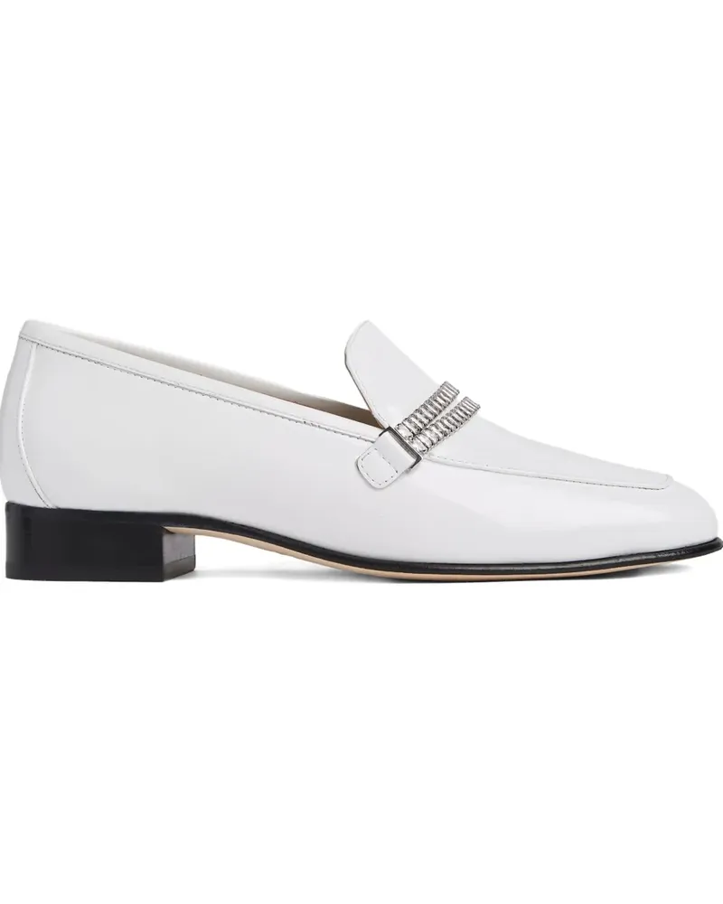 Stuart Weitzman Superglam crystal-embellished loafer - Weiß Weiß