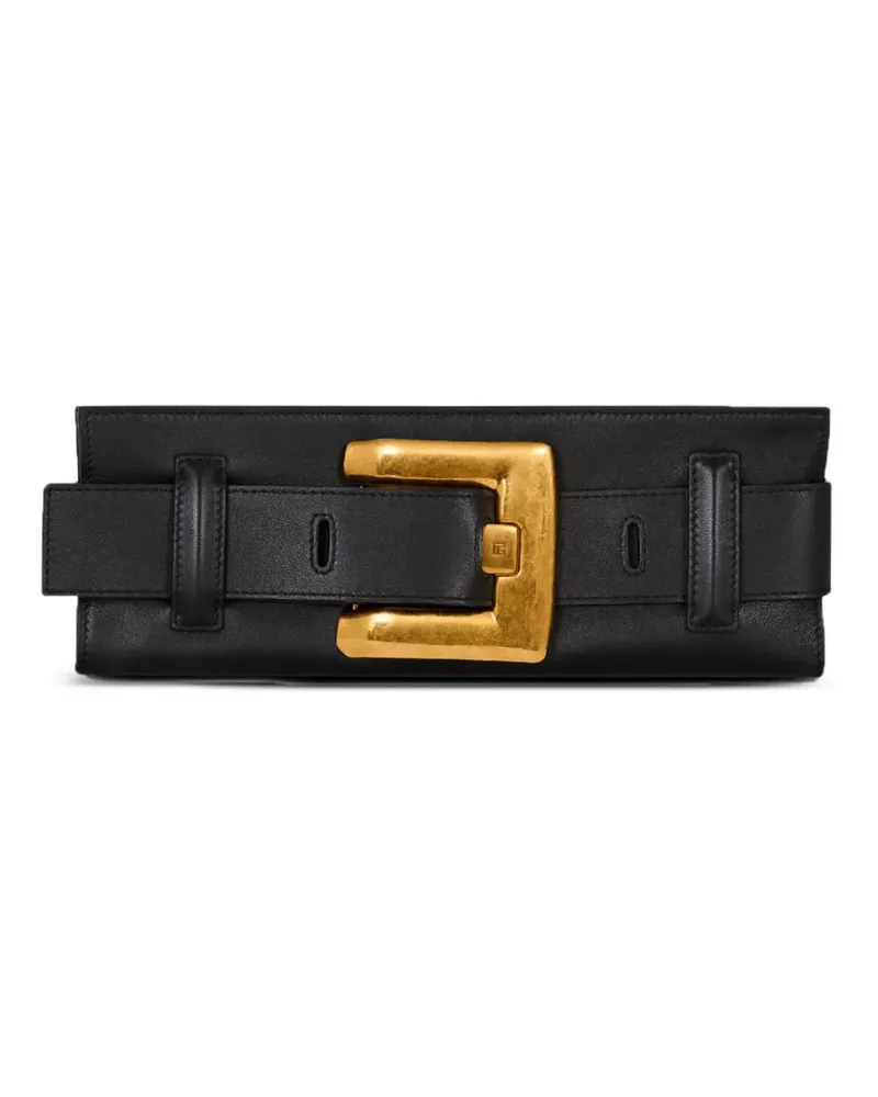 Balmain Anthem Clutch mit Schnallendetail - Schwarz Schwarz