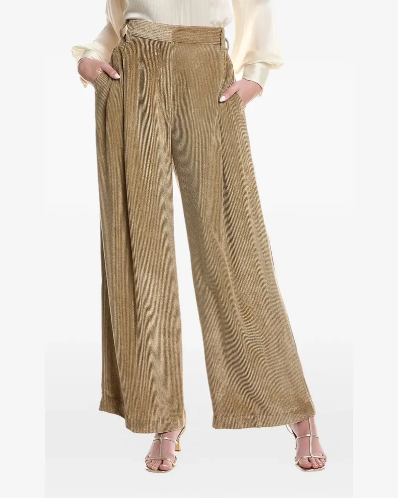 Brunello Cucinelli wide-leg corduroy trousers - Nude Nude