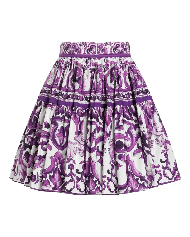 Dolce & Gabbana Minirock mit Majolica-Print - Violett Violett