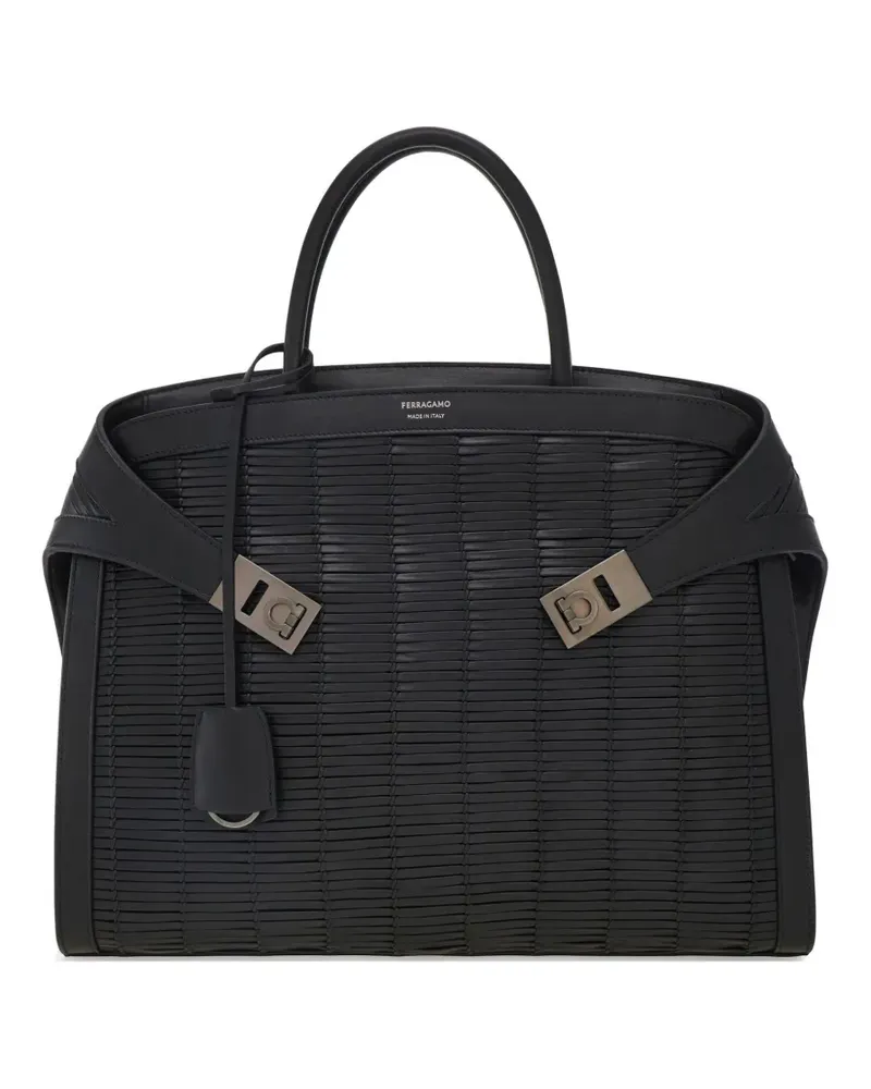 Ferragamo Hug briefcase (S) - Schwarz Schwarz