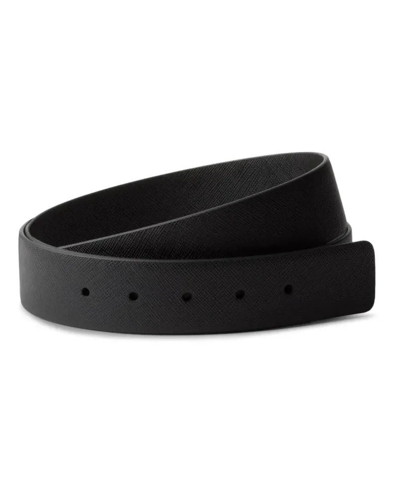 Prada Wendbarer Gürtelriemen aus Saffiano-Leder - Custom Belts - Schwarz Schwarz