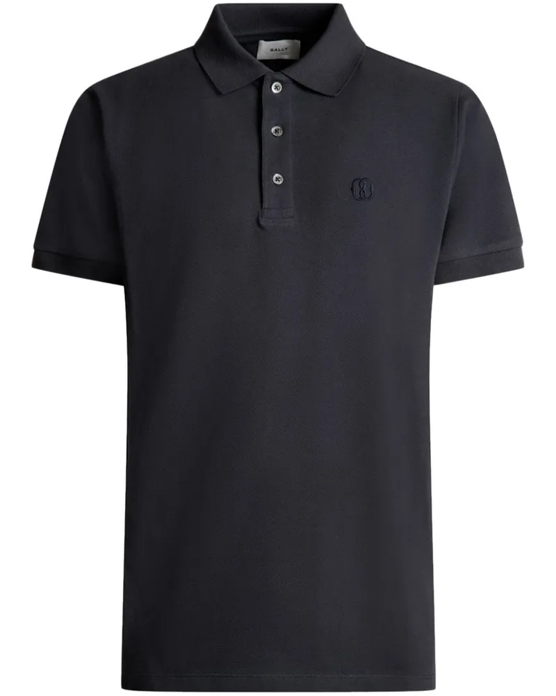 Bally Poloshirt mit Knopfverschluss - Blau Blau