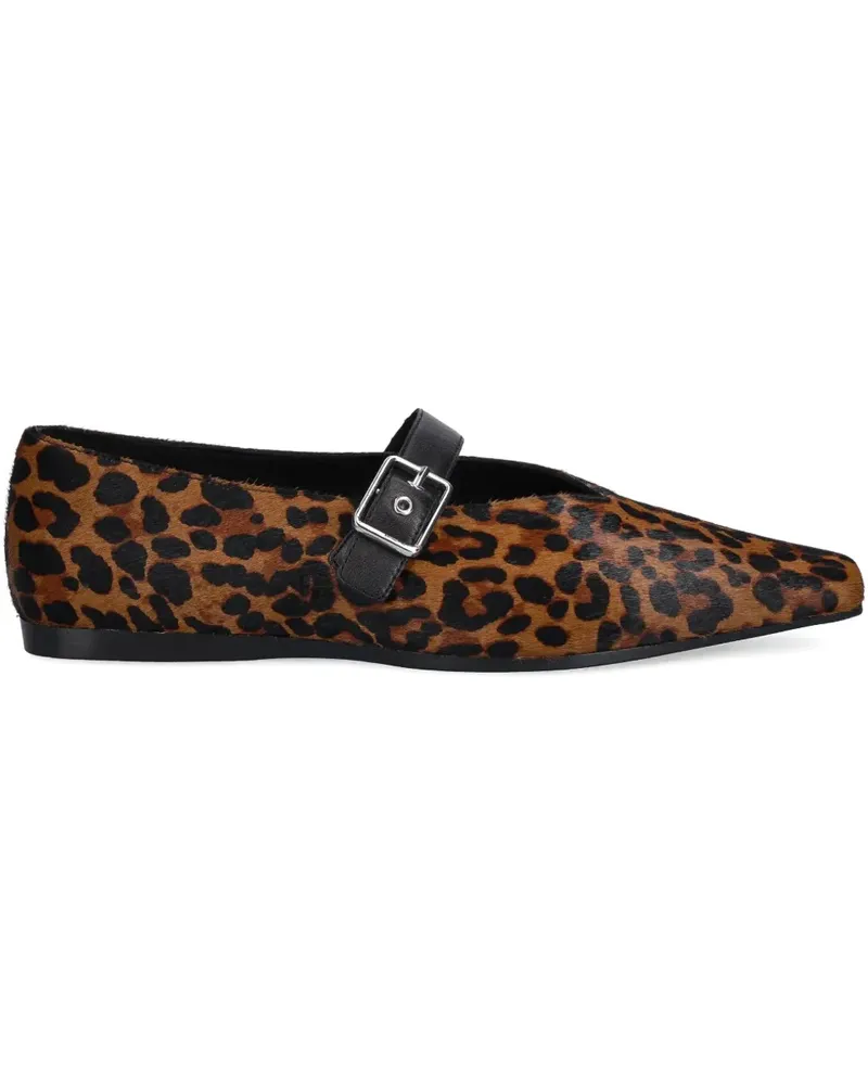 Vagabond Wioletta Ballerinas mit Leoparden-Print - Braun Braun
