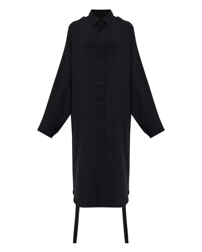 Balenciaga Hemdkleid mit Schnürung - Schwarz Schwarz