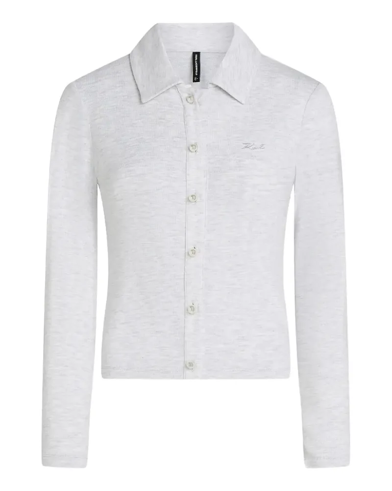 Karl Lagerfeld Cardigan mit Perlenknöpfen - Grau Grau