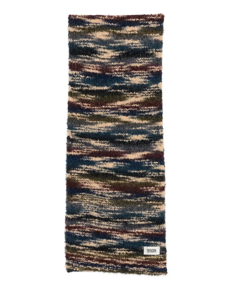 Drykorn Cronica space-dye knitted scarf - Blau Blau