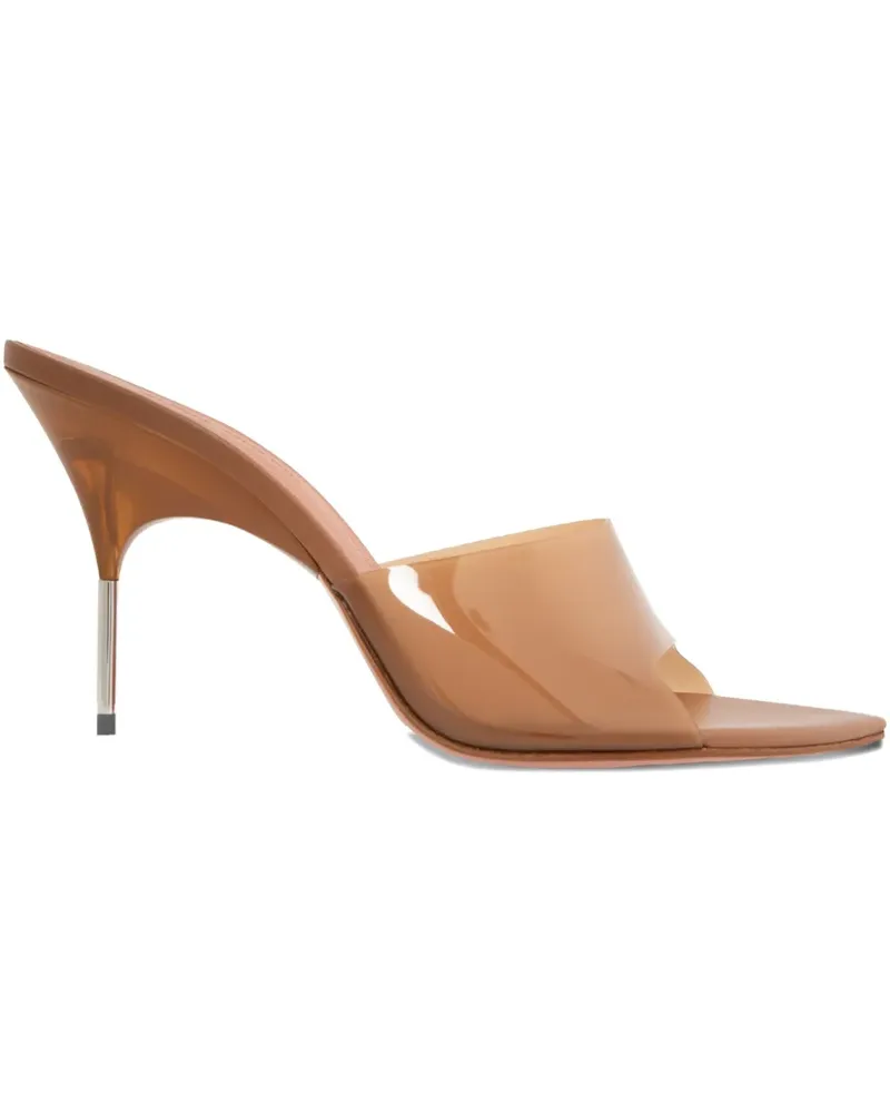 Amina Muaddi Spitze Bianca Glass Sandalen 95mm - Braun Braun