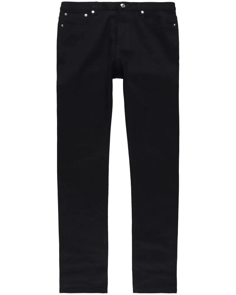 A.P.C. Halbhohe Slim-Fit-Jeans Schwarz