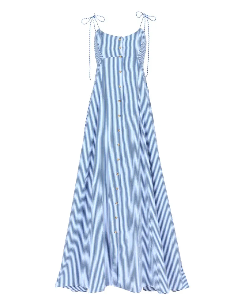Rosie Assoulin Gestreiftes Midikleid - Blau Blau