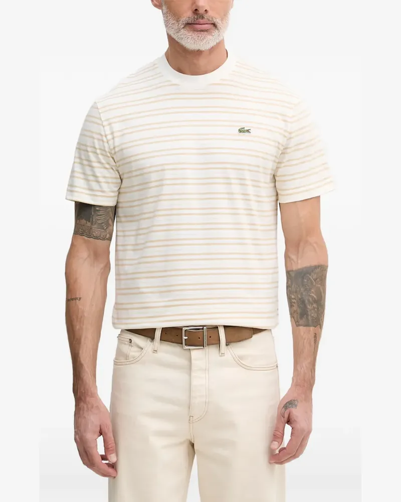 Lacoste logo-patch T-shirt - Weiß Weiß