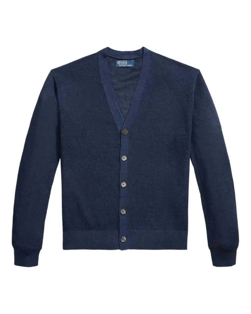 Ralph Lauren Cardigan mit Waffelstrick-Muster - Blau Blau