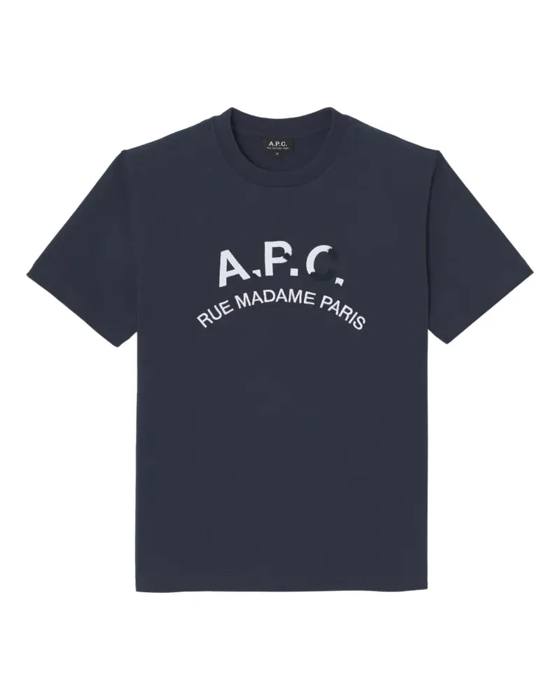 A.P.C. T-Shirt mit grafischem Print - Blau Blau