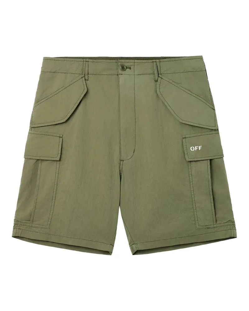 OFF-WHITE Diag-Stripe cargo shorts - Grün Grün