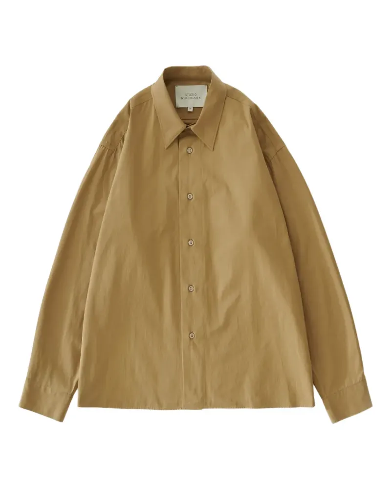 Studio Nicholson Hal sanded cotton shirt - Nude Nude
