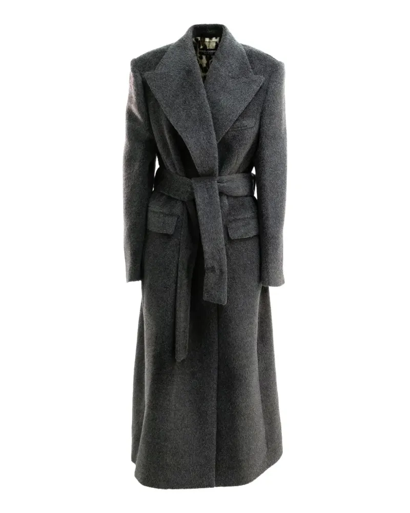 Dolce & Gabbana Gebürsteter Mantel - Grau Grau