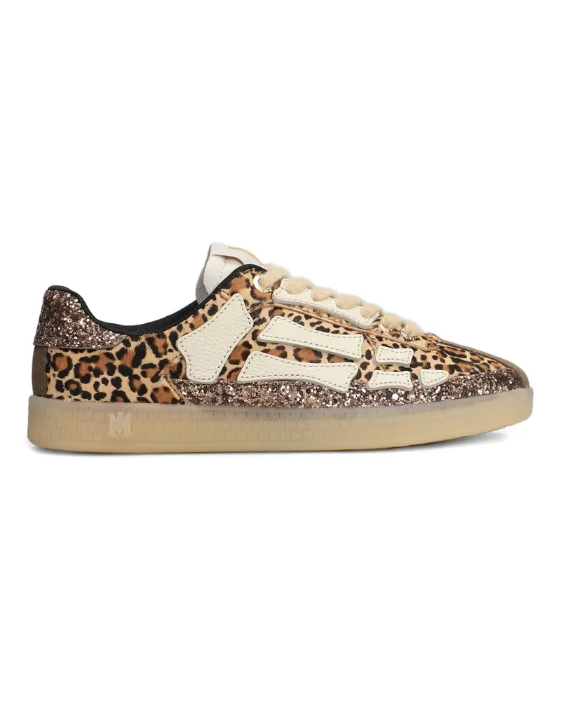 Amiri animal-print lace-up sneakers - Braun Braun