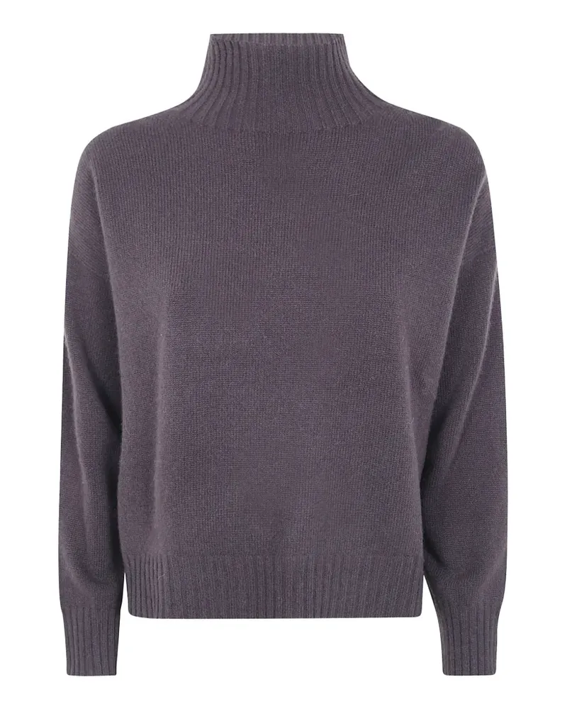 D.EXTERIOR Kaschmirpullover mit Stehkragen - Violett Violett