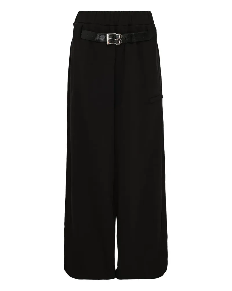 BONBOM detachable logo-belt trousers - Schwarz Schwarz