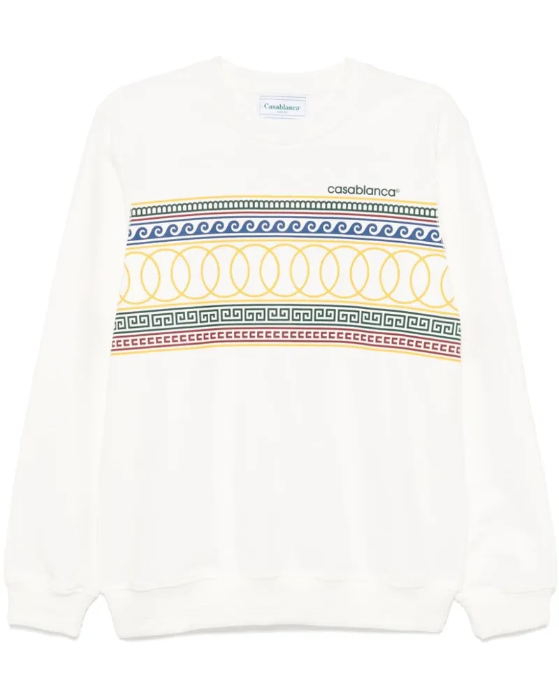 Casablanca Paris Les Anneaux Sweatshirt - Weiß Weiß